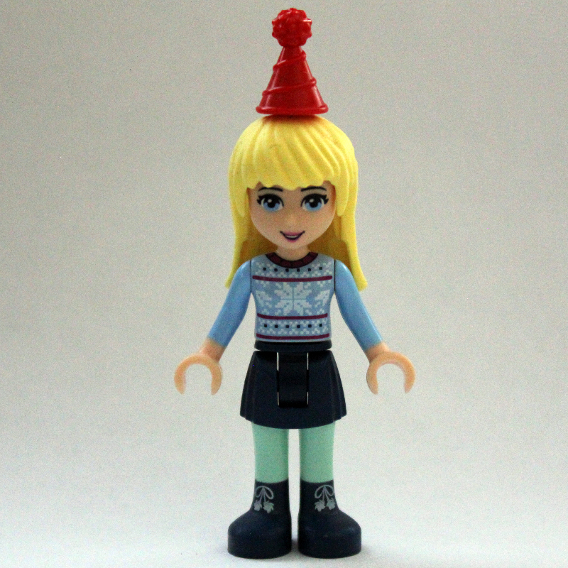LEGO Stephanie - Christmas Sweater, Dark Blue Skirt (fig-001633)