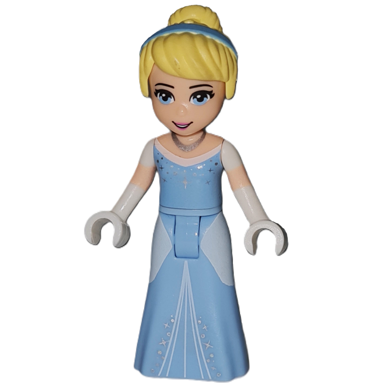 LEGO Cinderella - Bright Light Blue Dress, White Gloves (fig-001655)