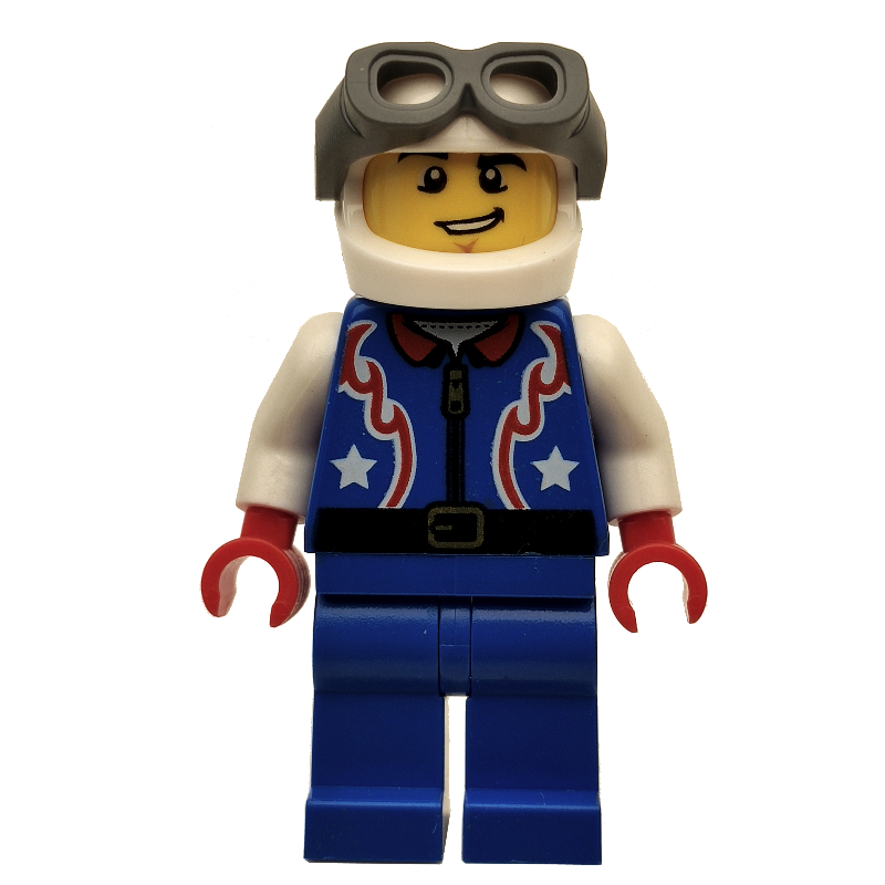 LEGO Pilot - Blue Torso, Blue Legs, White Helmet (fig-001665)