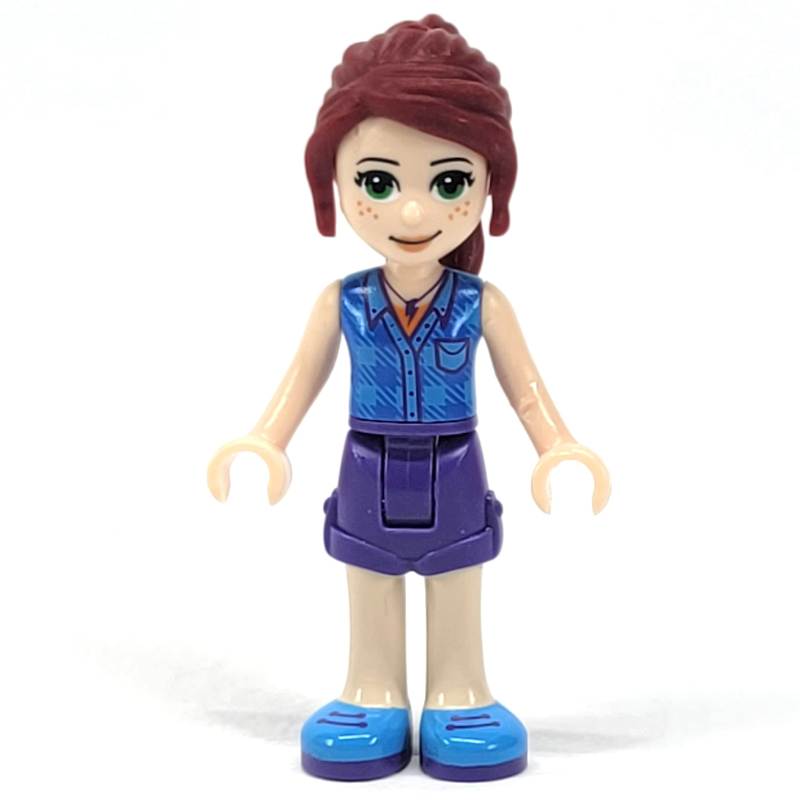 LEGO Mia - Dark Azure Plaid Top, Dark Purple Skirt (fig-001667)