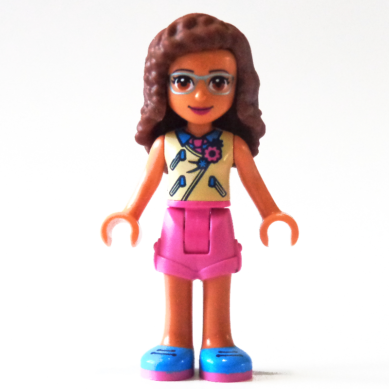 LEGO Olivia - Bright Light Yellow Vest, Dark Pink Skirt (fig-001669)