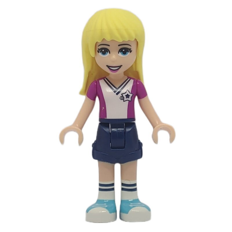 LEGO Stephanie - White/Magenta Jersey, Dark Blue Skirt (fig-001671)