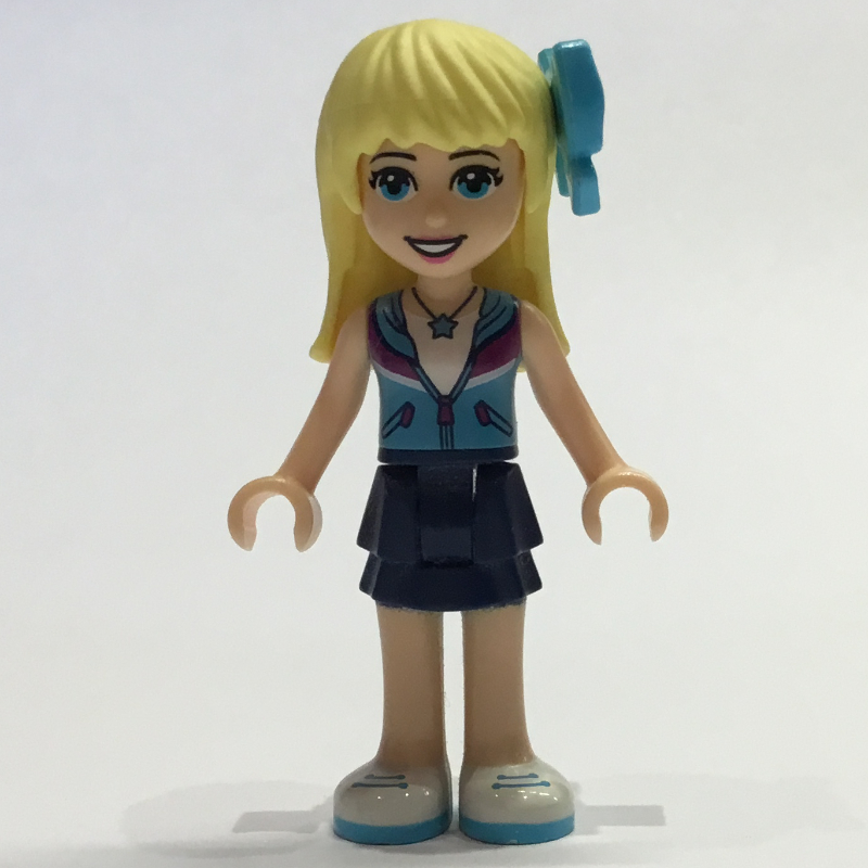 LEGO Stephanie - Azure Shirt, Dark Blue Skirt, Bow Tie (fig-001673)