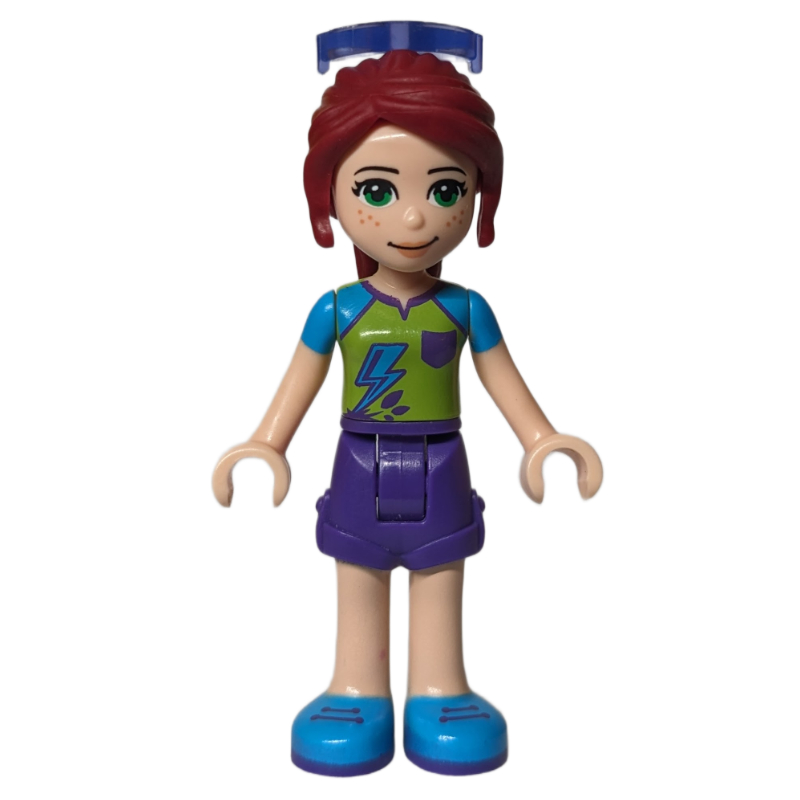 LEGO Mia - Lime Top, Dark Purple Skirt, Sunglasses (fig-001674)