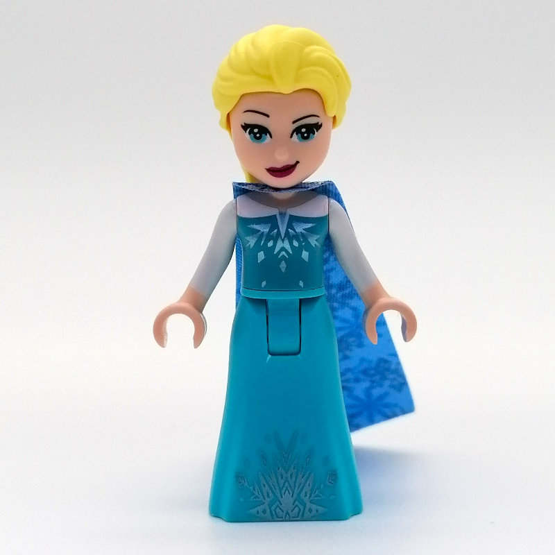 LEGO Elsa - Medium Azure Dress, Long Cape with Snowflakes (fig-001681)