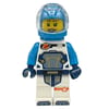 Astronaut, White and Dark Blue Spacesuit, Dark Azure Backpack and Helmet, Earpiece