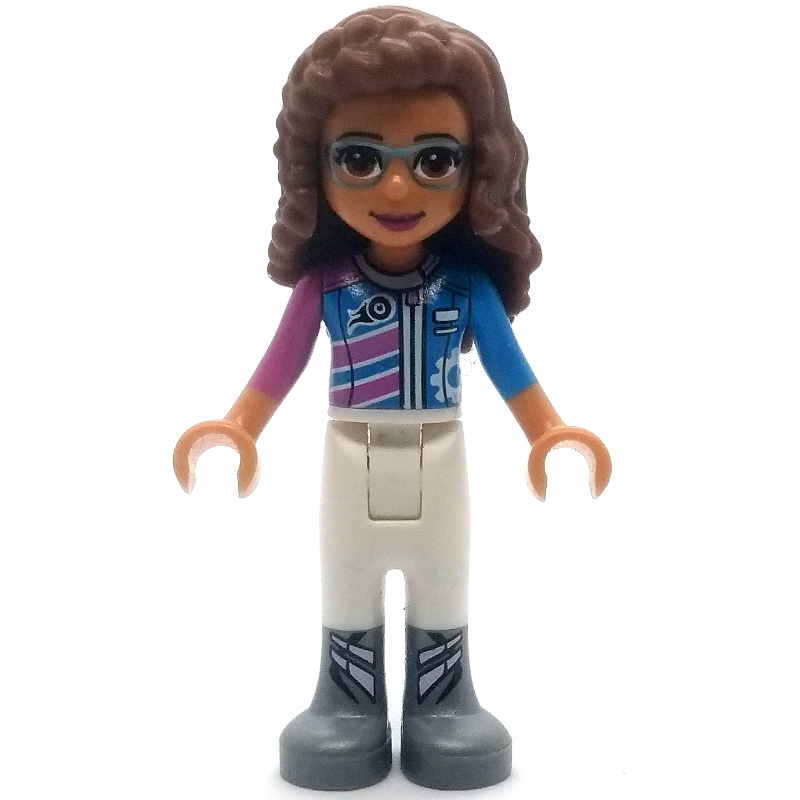 LEGO Olivia - Dark Azure/White Race Suit (fig-001802)