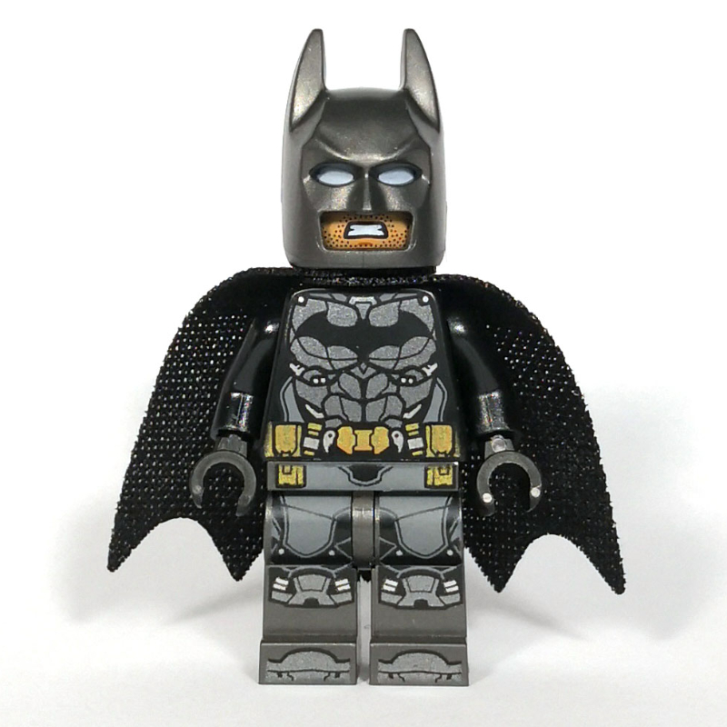 LEGO Batman, Black Suit, Black Cape, Pearl Titanium Cowl (Armor) (fig-001803)