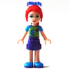Mia - Lime/Azure Top, Dark Purple Skirt
