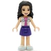 Emma - White Jacket, Dark Purple Skirt