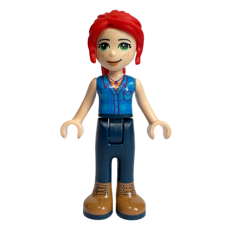 LEGO Mia - Blue Plaid Shirt, Dark Blue Trousers (fig-001916)