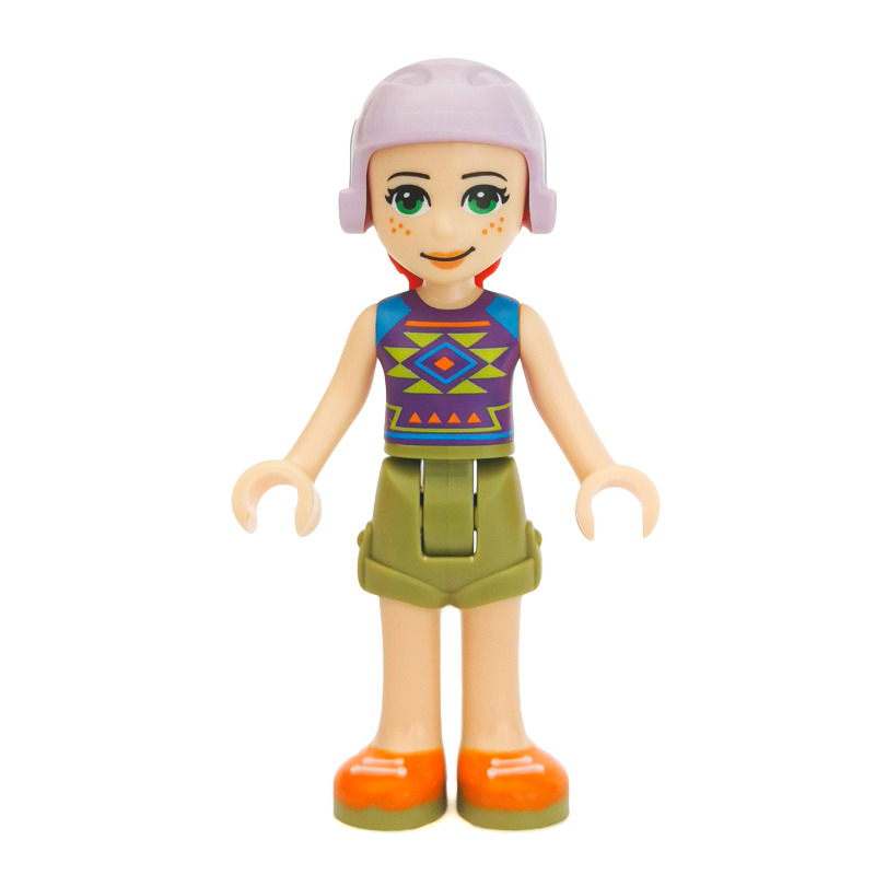 LEGO Mia - Dark Purple Top, Olive Green Skirt, Lavender Helmet (fig-001917)