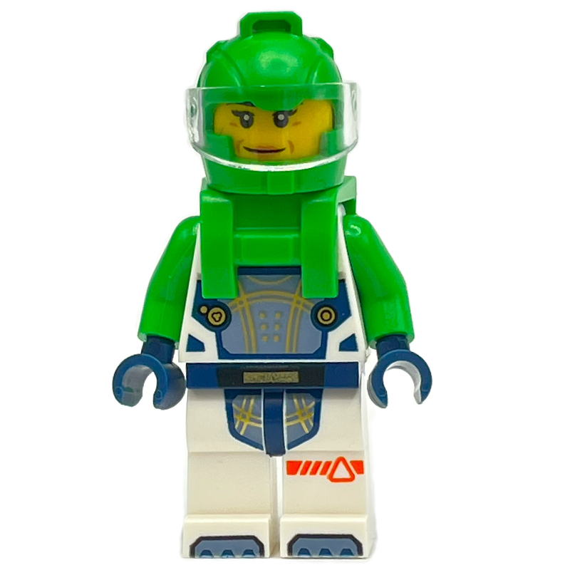 LEGO Astronaut, White Spacesuit, Bright Green Backpack and Helmet (fig-002028)