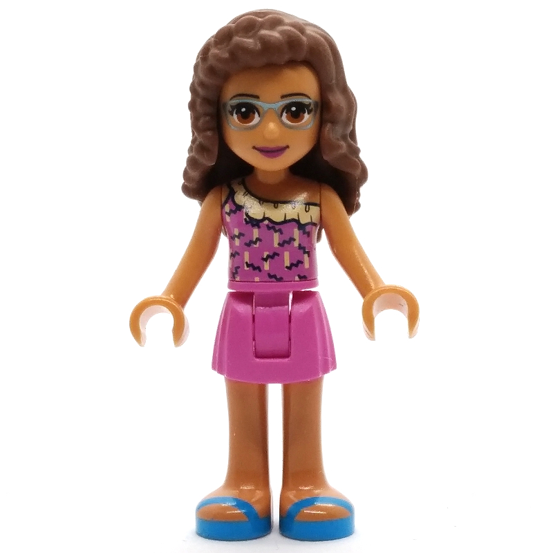 LEGO Olivia - Dark Pink Top, Dark Pink Skirt (fig-002030)