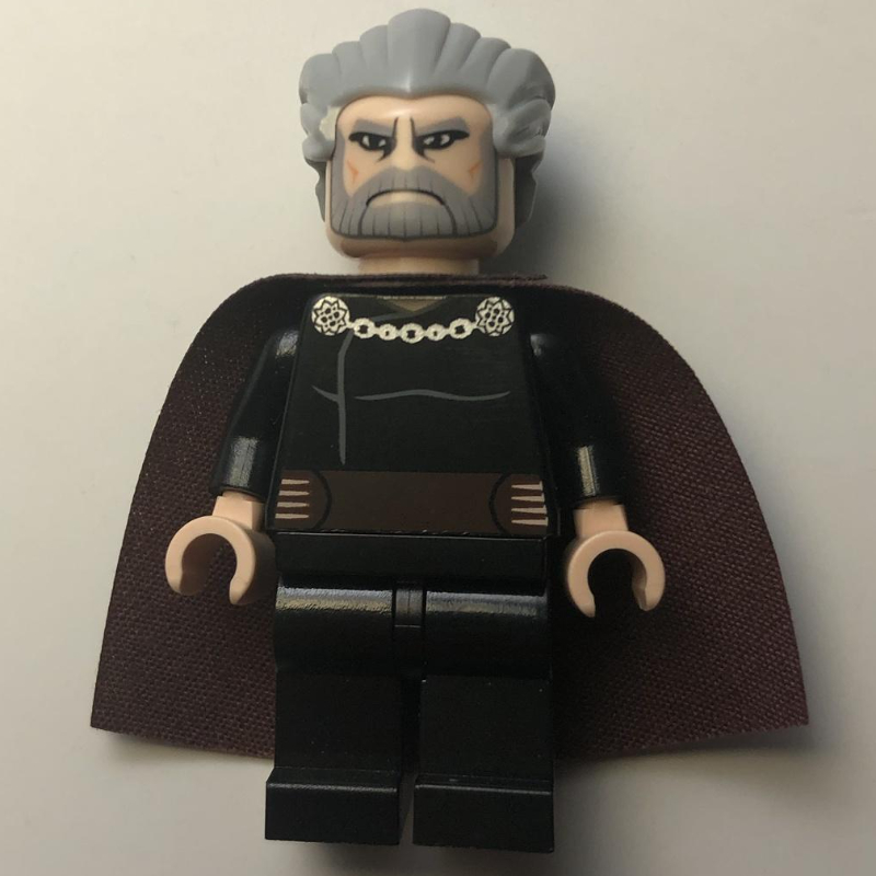 LEGO Count Dooku, Light Bluish Gray Hair (fig-002047)