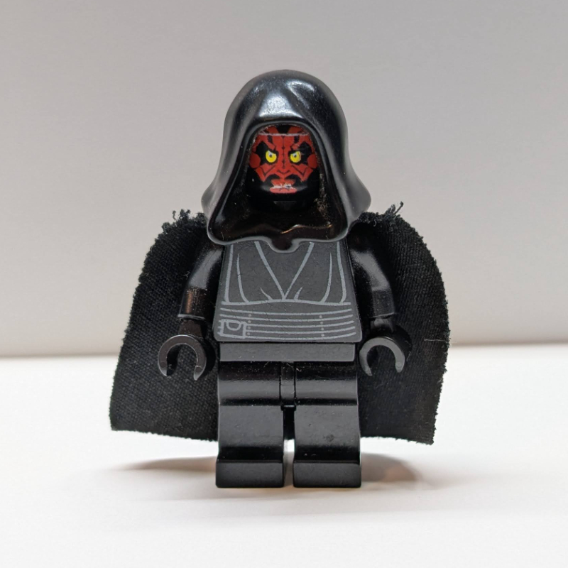 LEGO Darth Maul, Black Hood and Cape, Pouch on Belt (fig-002053)