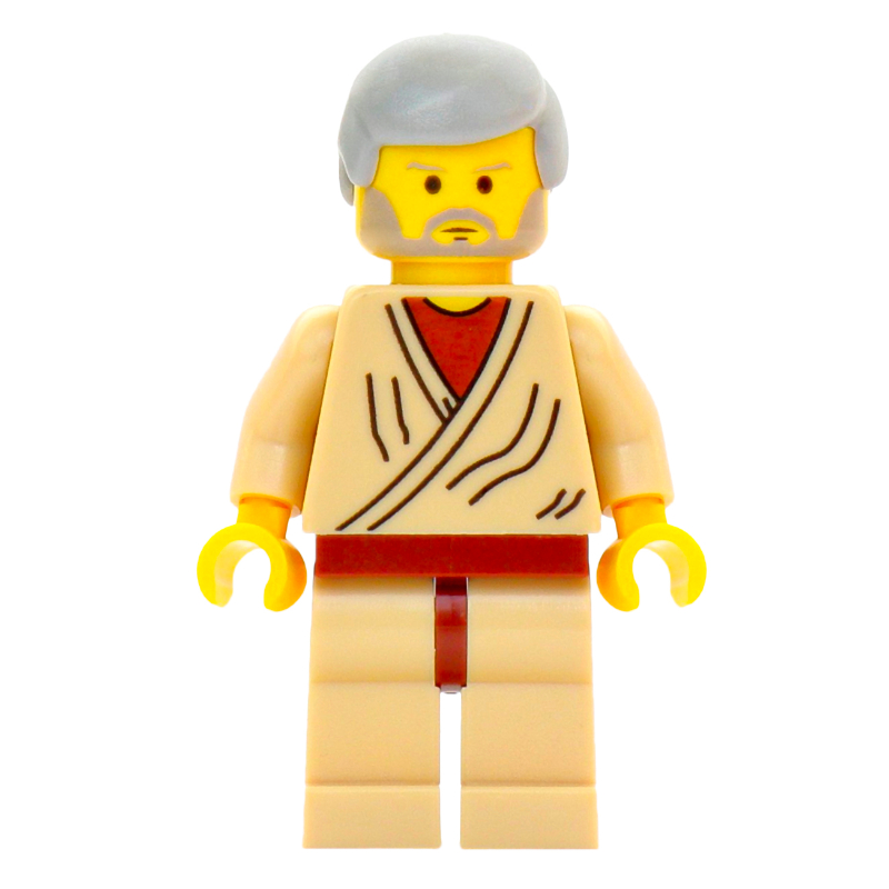 LEGO Obi-Wan Kenobi, Old, Yellow Skin, Light Bluish Gray Hair (3626c Head) (20th Anniversary) (fig-002066)