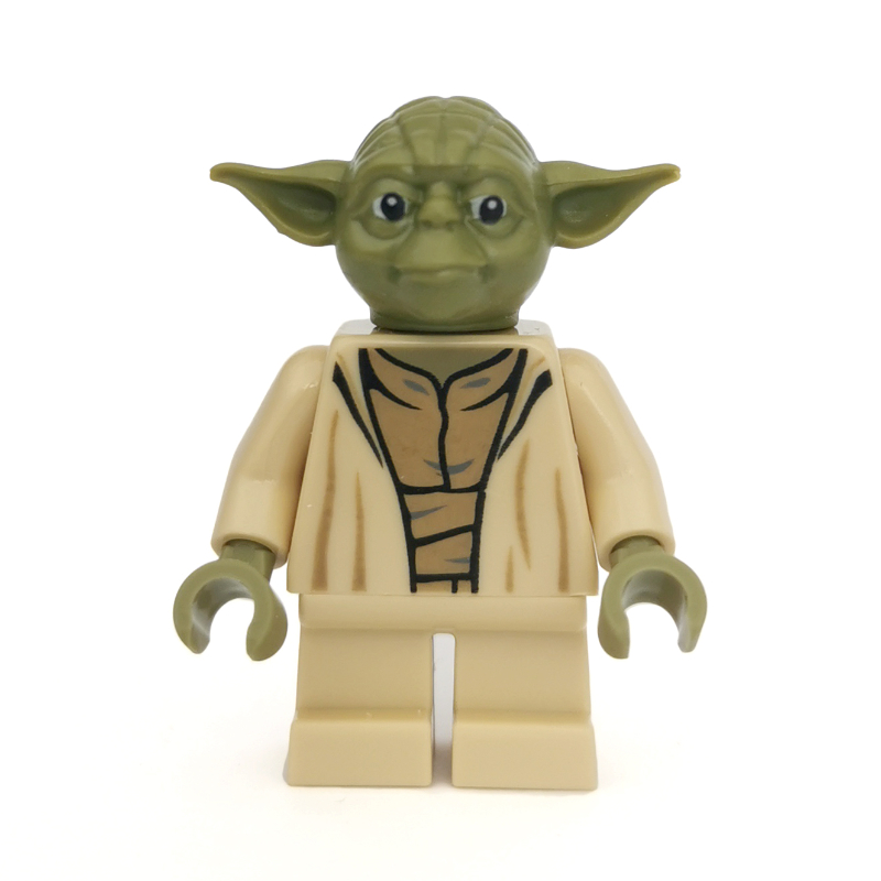 LEGO Yoda, Olive Green Head, Dark Tan Undershirt, Thick Creases (fig-002086)