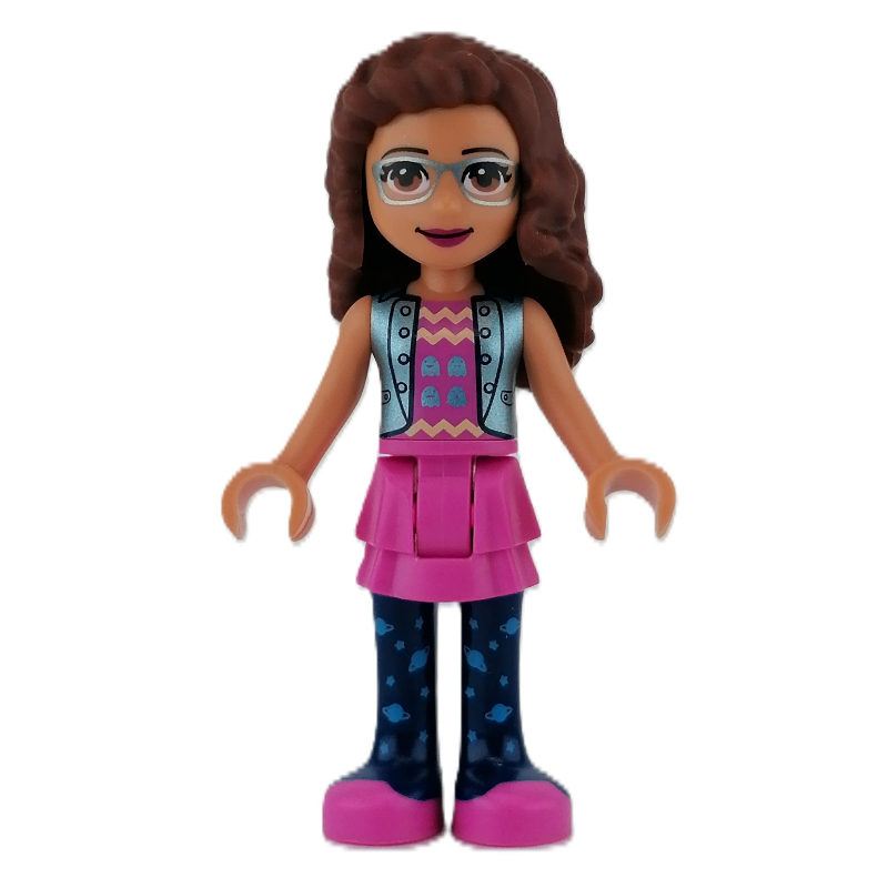 LEGO Olivia - Sand Blue Jacket, Dark Pink Skirt (fig-002144)