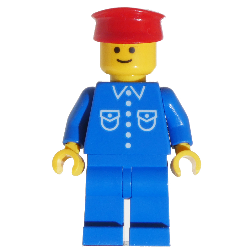 LEGO Blue Torso, Blue Legs, Red Hat (fig-002147)