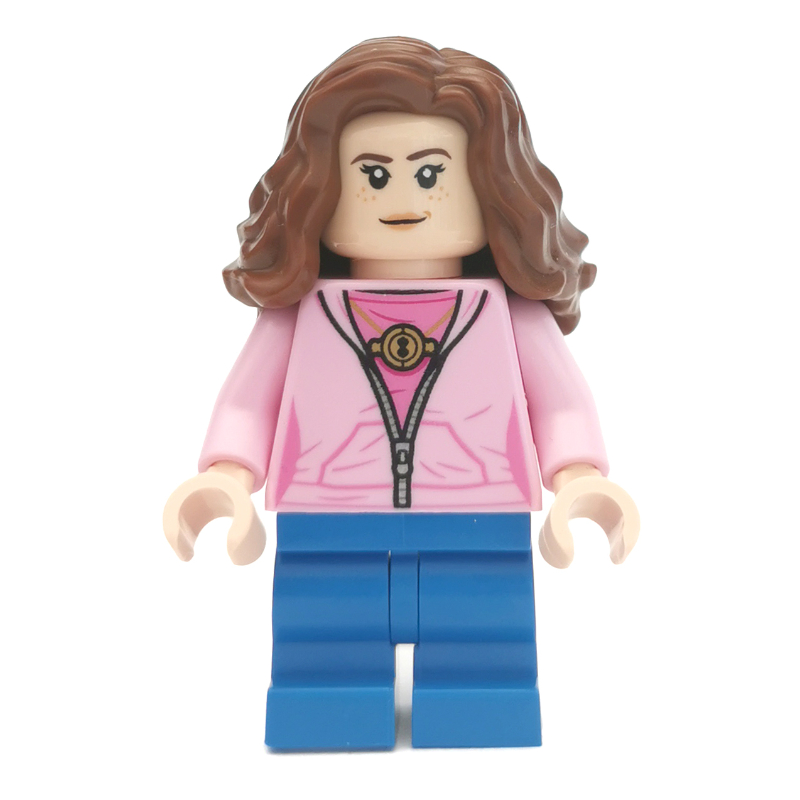 LEGO Hermione Granger, Bright Pink Hoodie over Dark Pink Shirt with Time Turner, Medium Legs (fig-002148)