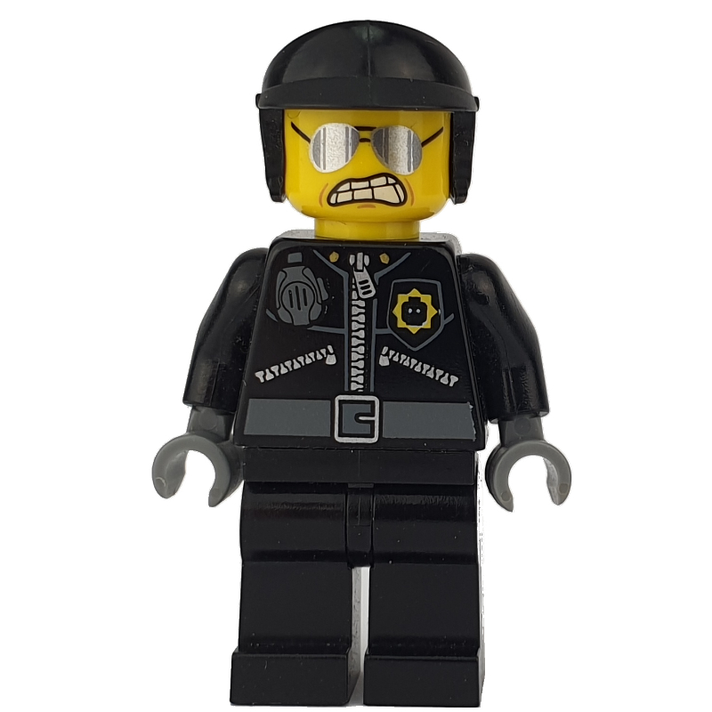 LEGO Bad Cop / Good Cop with Wide Angry Mouth and Clenched Teeth (fig-002157)