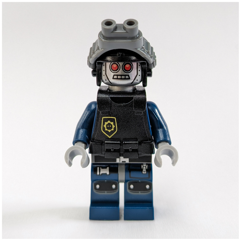 LEGO Robot Police, Helmet with Night Vision Goggles, Armor (fig-002197)