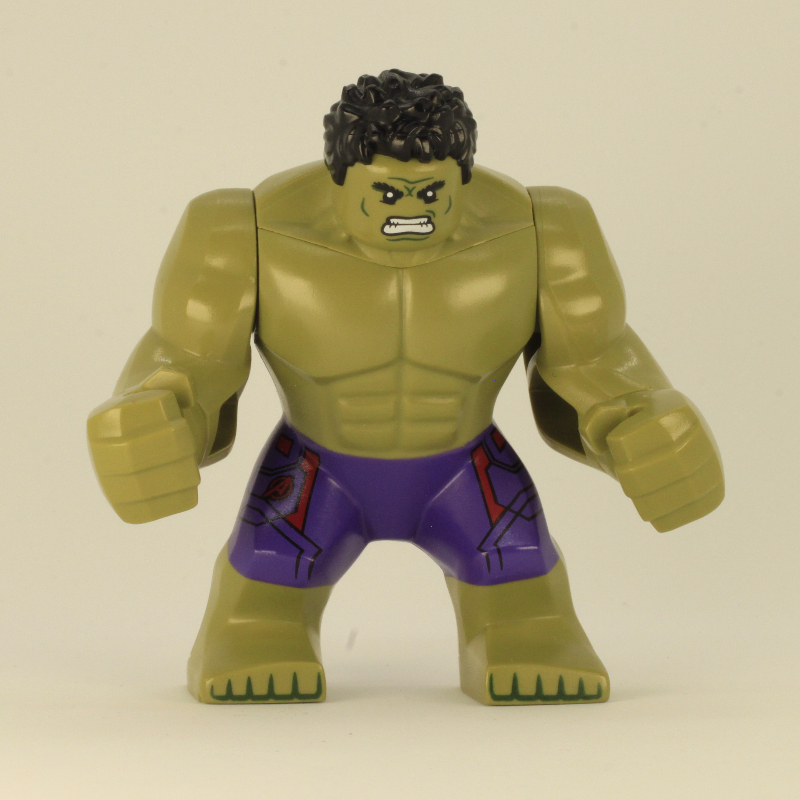 LEGO Hulk (Big Fig), Black Hair, Dark Purple Pants with Print (fig-002208)