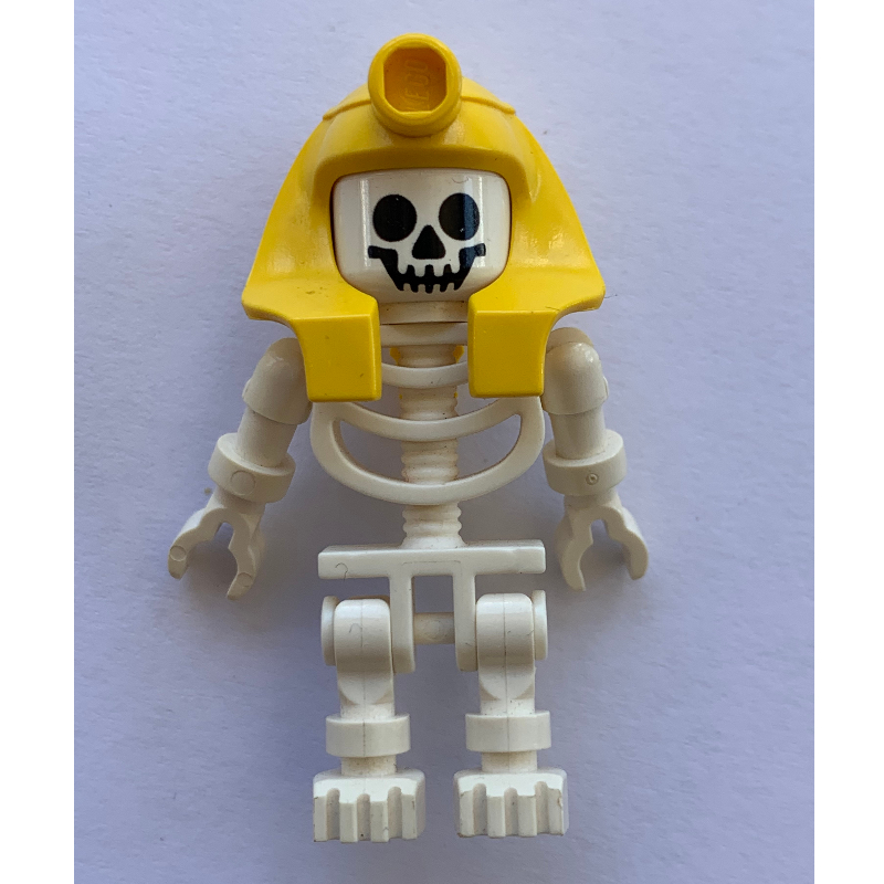 LEGO Skeleton, Standard Face, Mummy Headdress, Yellow (fig-002234)