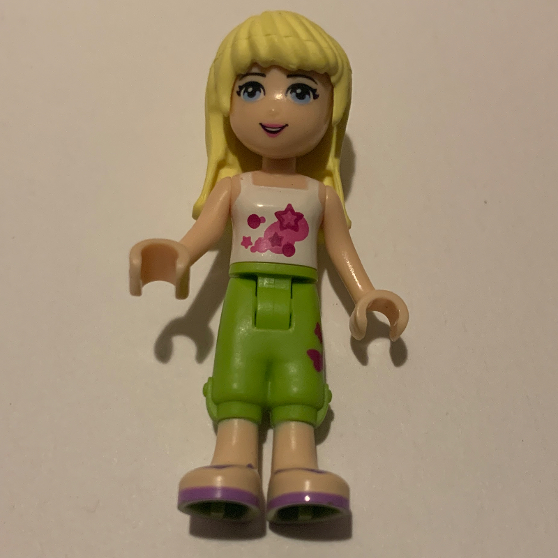 LEGO Stephanie - White Top, Lime Trousers (fig-002341)