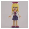Stephanie - White Jacket, Dark Purple Skirt, Magenta Bow
