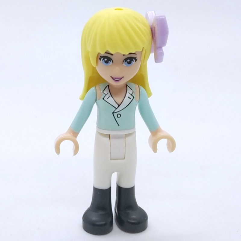LEGO Stephanie - White Blouse, White Trousers, Bow (fig-002355)