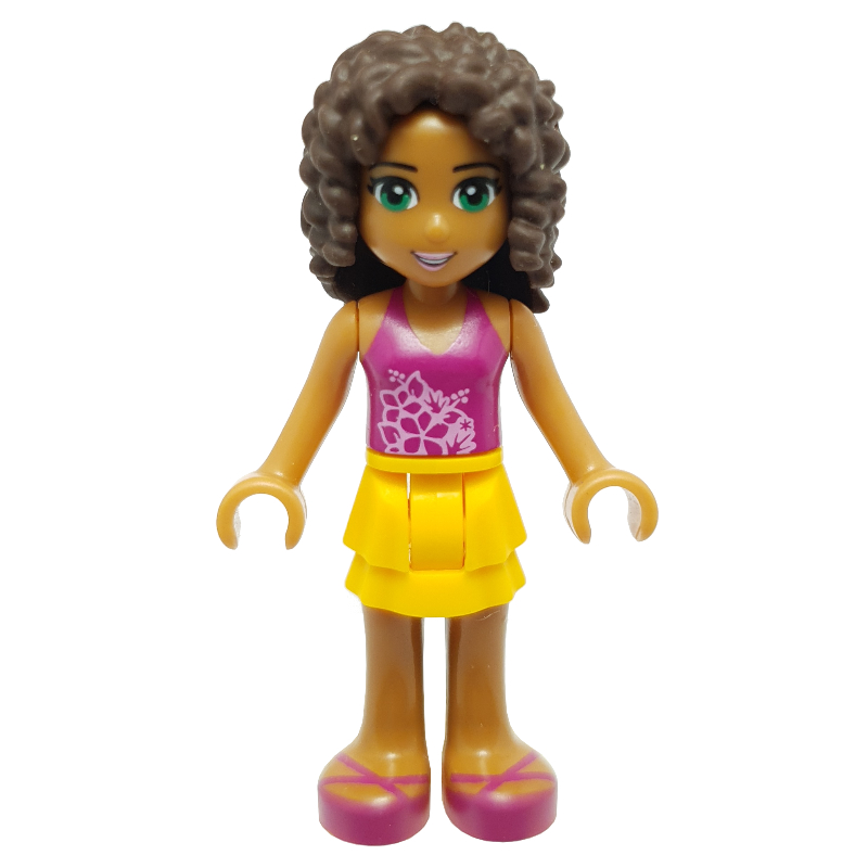LEGO Andrea - Magenta Top, Bright Light Orange Skirt (fig-002356)