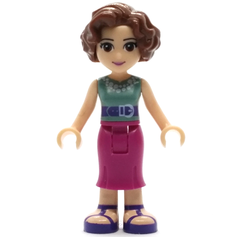 LEGO Charlotte - Sand Green Top, Magenta Dress (fig-002375)