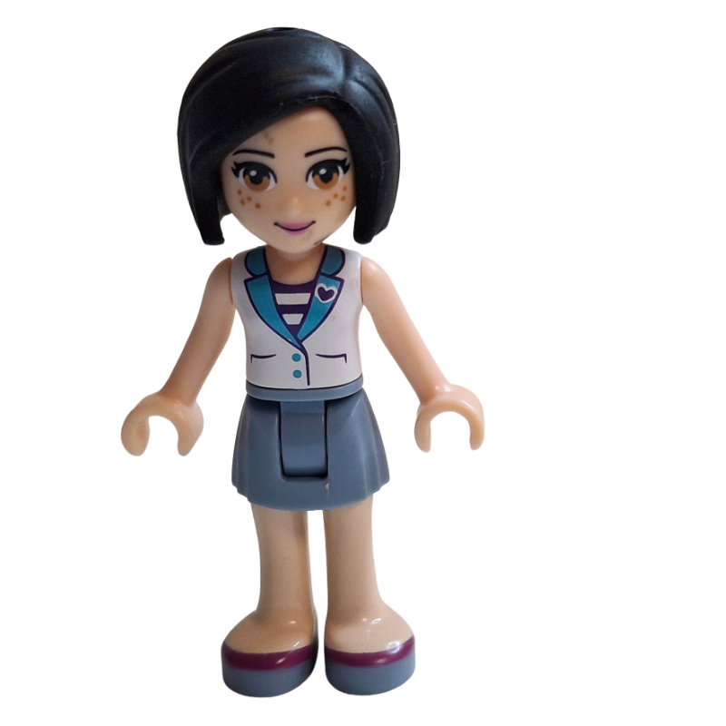 LEGO Sandra - White Vest, Sand Green Skirt (fig-002376)