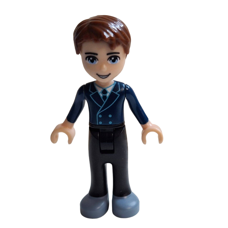 LEGO David - Dark Blue Vest, Black Trousers (fig-002377)