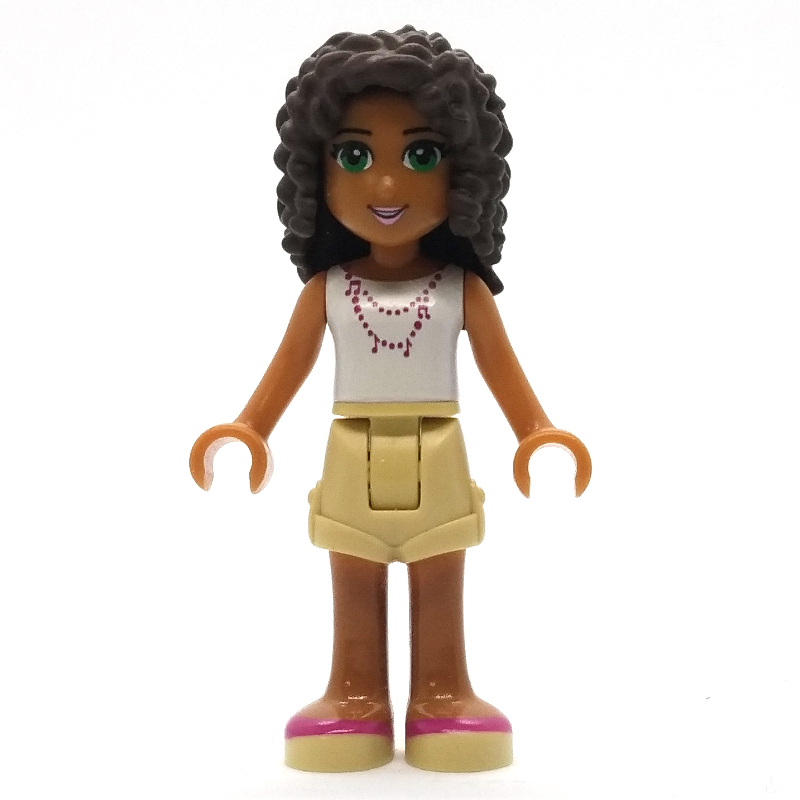 LEGO Andrea - White Top, Tan Shorts (fig-002381)