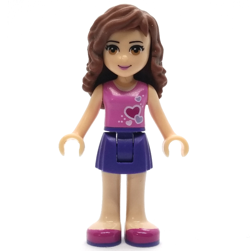 LEGO Olivia - Dark Pink Top, Dark Purple Skirt (fig-002383)