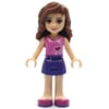 Olivia - Dark Pink Top, Dark Purple Skirt