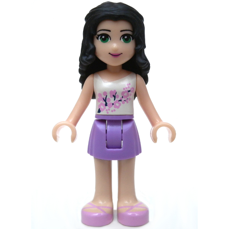LEGO Emma - White Top, Medium Lavender Skirt (fig-002387)