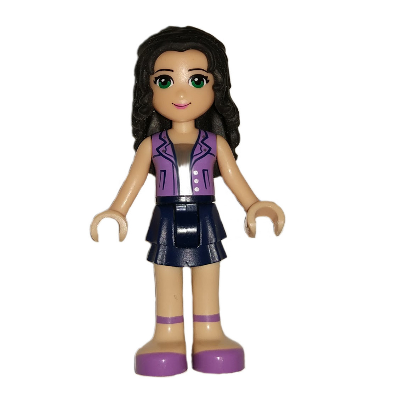LEGO Emma - Medium Lavender Vest, Dark Blue Skirt (fig-002395)