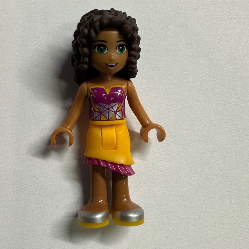 LEGO Andrea - Magenta Top, Bright Light Orange Skirt (fig-002398)