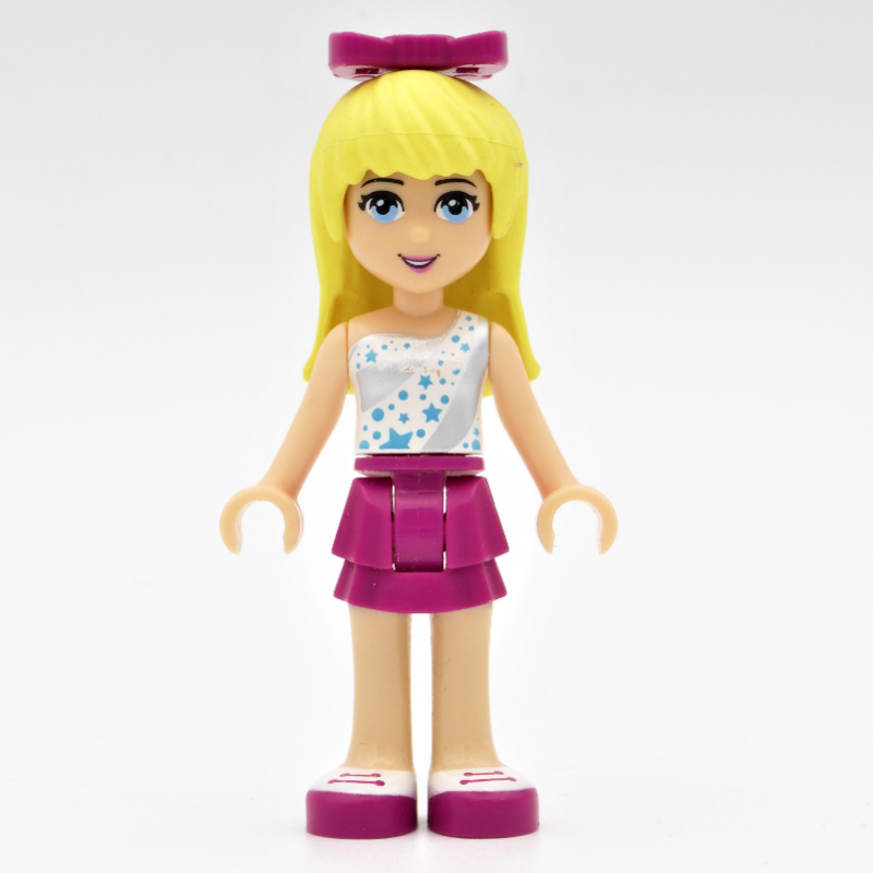 LEGO Stephanie - White/Silver Top, Magenta Skirt (fig-002402)