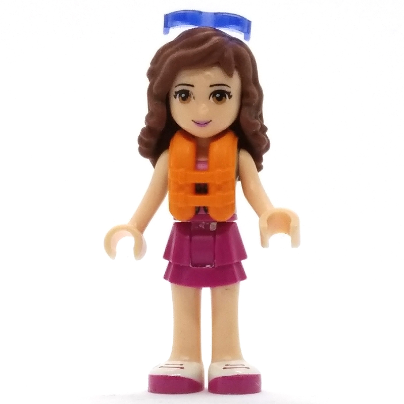 LEGO Olivia - Sand Green Vest, Magenta Skirt (fig-002404)