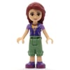 Joy - Magenta Vest, Sand Green Trousers