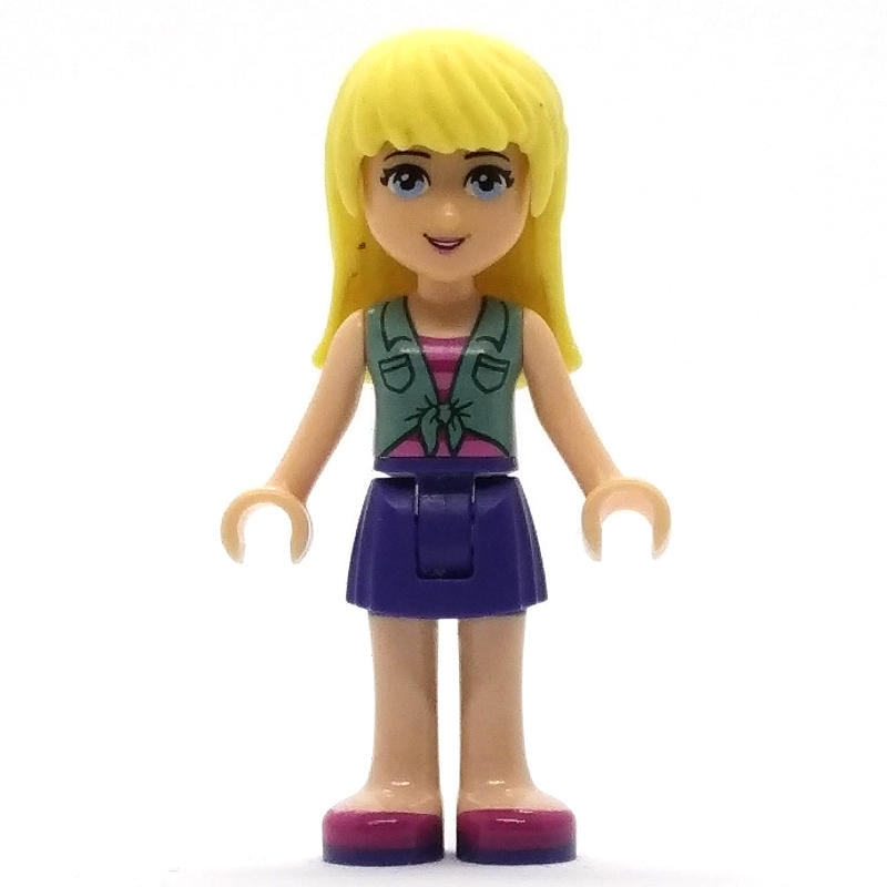 LEGO Stephanie - Sand Green Vest, Dark Purple Skirt (fig-002407)