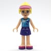 Stephanie - Medium Azure Top, Dark Purple Skirt