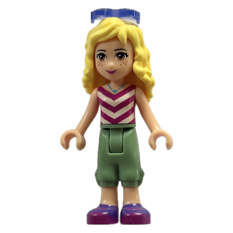 LEGO Naya - White/Magenta Top, Sand Green Trousers (fig-002414)