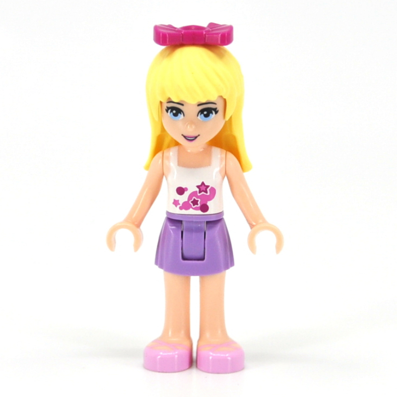 LEGO Stephanie - White Top, Medium Lavender Skirt (fig-002415)