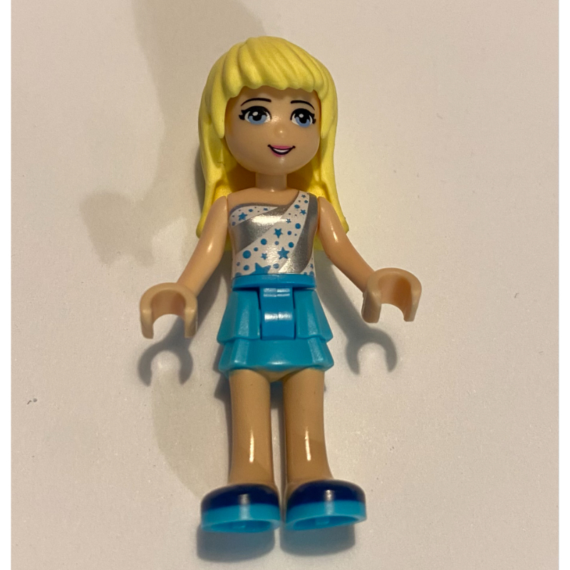 LEGO Stephanie - White/Silver Top, Medium Azure Skirt (fig-002417)